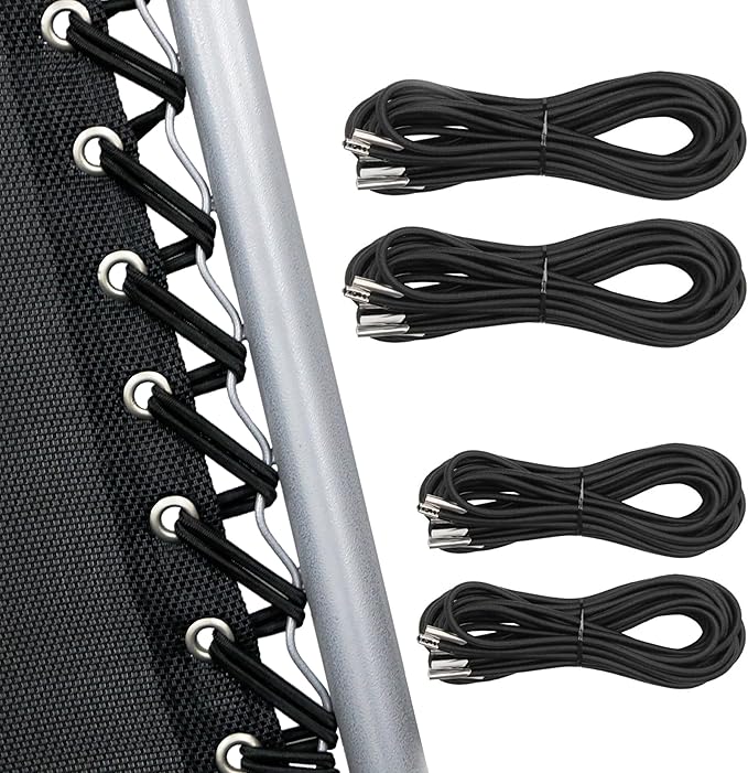 UNEEDE 4 Cords Zero Gravity Chair Replacement Cord, Antigravity Chair Replacement,Universal Repair Cord Kit for Repairing Zero Gravity Chair(Black)
