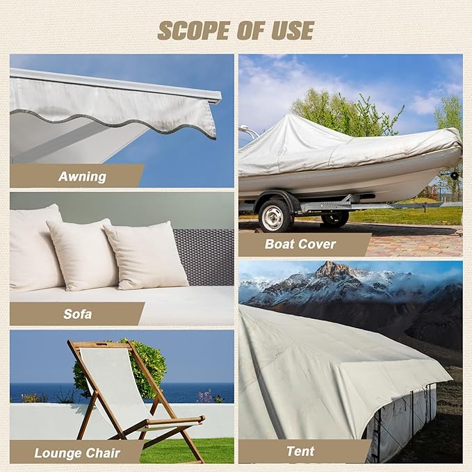 OAZ 16 x 79 inch Canvas Repair Patches Canvas Fabric Patch Self-Adhesive Fabric Repair Tape Waterproof Outdoor Gear Patch Kit for Boat Cover Awning Sofa Chair Couch Tent Bag (Burgundy)