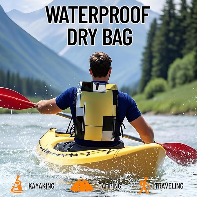 Dry Bag Waterproof Backpack for Women Men, 5L Small Roll Top Lightweight Dry Storage Bag Backpack with Phone Case for Kayaking Paddle Board Camping Travel Swimming Boating Beach