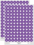Compass Rose Nautical Star Navigation Map 200+ Round Stickers - Gloss Finish - 0.50" Size - Purple