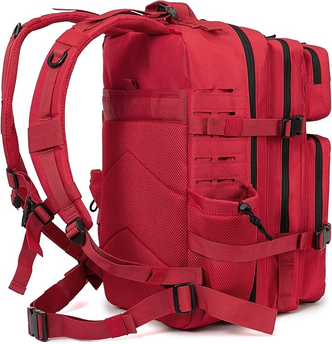 QT&QY 25L/45L Military Tactical Backpack For Men Molle Daypack 3 Day Bug Out Bag Hiking Rucksack With Bottle Holder