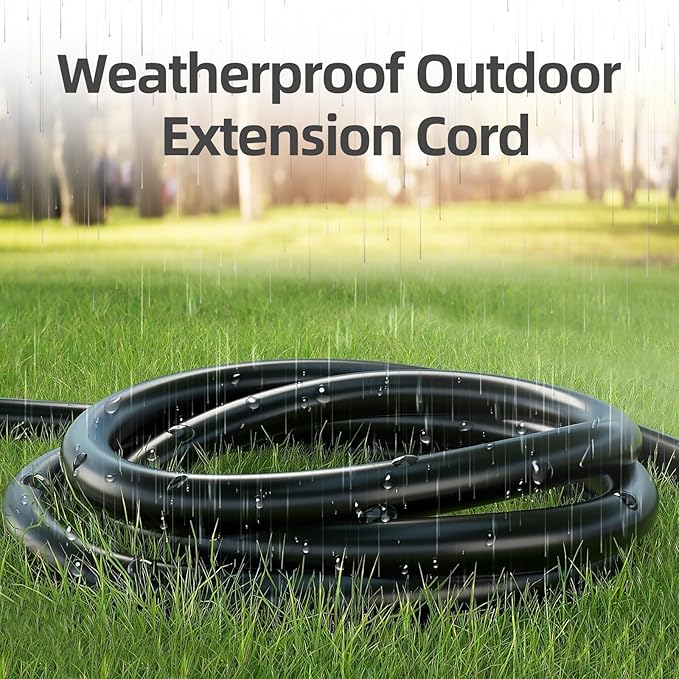 TiFFCOFiO Indoor Outdoor Extension Cord Waterproof, 10 Feet 3 Prong Power Cord for Home and Garden, 16 AWG, 13A/1625W, ETL Listed, 2 Packs