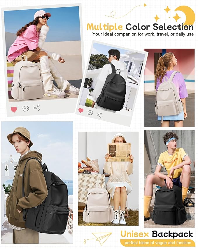 BJLFS Large White Backpack for Women Men, Gym Backpack for Women Foldable Outdoor Weekender Gym Bag, Waterproof Sports Back Pack & Dance Yoga travel Bag