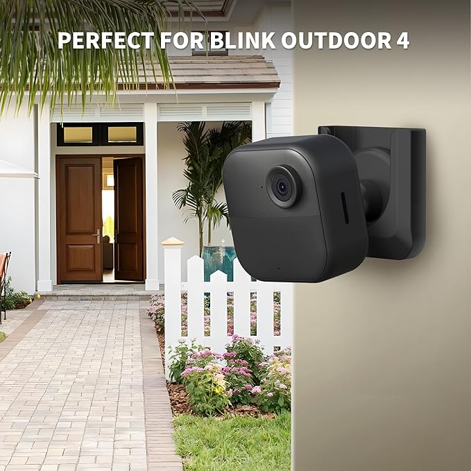 Blink Camera No Drill Wall Mount Bracket for Blink Outdoor 4/ Outdoor 2K+ / Blink Mini 2/Blink Indoor Camera,No Screw Adhesive Blink Camera Mount for Blink Indoor 3Pack (Camera Not Included) Black