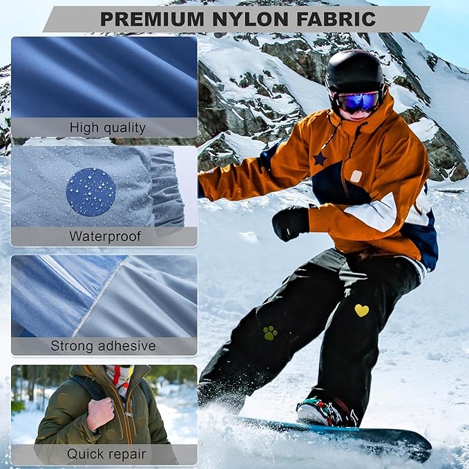 OAZ 15 Pieces 3.5 x 4.7 inch Nylon Repair Patches Nylon Fabric Patch Self-Adhesive Tent Repair Tape Waterproof Lightweight Repair Patches Repair Patch Kit for Clothing Down Jacket Bag (Forest Green)