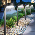 Ahaorigin 4 Pack Solar Pathway Lights Outdoor, 12 Brighter LED Solar Lights Outdoor Waterproof, Up to 12 Hrs Modern Path Light for Yard Garden Walkway Driveway Lawn, Cool White