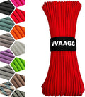 VVAAGG 1000 Red Paracord100FT Utility Parachute Cord 4mm Nylon String12 Strand Nylon Camping Rope, Tent Rope, Clothsline Rope for Survival & Camping Gear