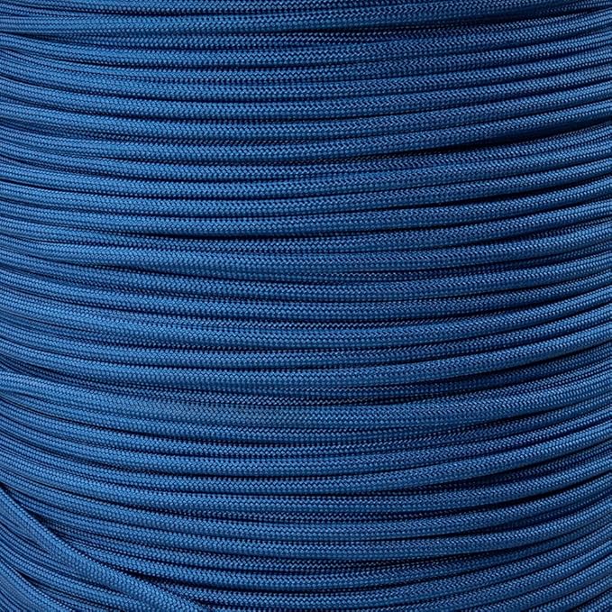 Paracord Planet Solid Color 550lb Paracord – 7 Strand Type III Nylon Cord for Indoor and Outdoor Tasks – Prussian Blue (25 ft)