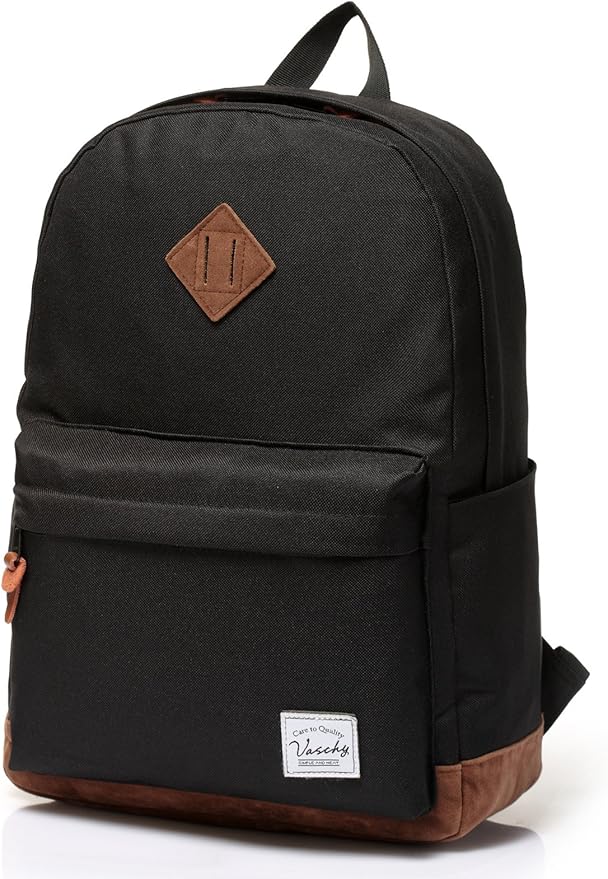 Backpack for Men Women,VASCHY Classic Water-resistant Lightweight Travel School Backpack Casual Daypack