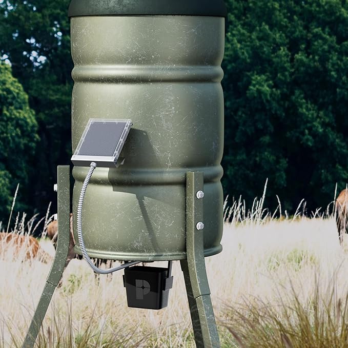 POWOXI 6V Solar Panel for Deer Feeder: 1.5W Waterproof Solar Battery Charger with Mounting Bracket Alligator Clip Feeder Solar Panel 6 Volt Solar Panel