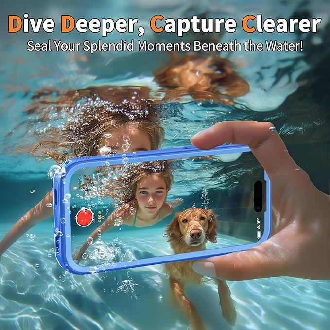 Cozycase TOP Waterproof Case for iPhone 17 Pro Max - Military Heavy Duty 360 Shockproof Full Body with Screen Camera Protector Double IP68 Water Dust Drop Proof Hard Rugged 17PM Front Back Slim Cover