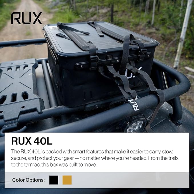 RUX 40L Collapsible Gear Box (Black) - Modular Adventure Storage Solution For Camping Storage, Overlanding, Off-road And Van Life - Weatherproof, Durable and Multifunctional