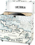 Victrola Collector – Record Storage Case – Holds 30+ Vinyl Turntable Records, Heavy-Duty Hardware, Hinges, & Smart Metal Corners, Portable with Easy-Carry Handle (Retro Map)