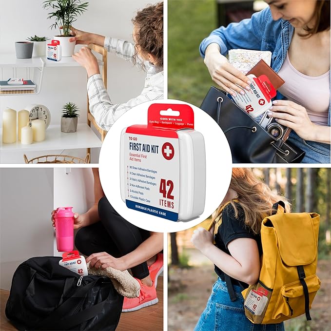 DecorRack 1000 Piece First Aid Kit, 24 Individual Boxes of 42 Items Each, First Aid Kits for Minor Cuts, Scrapes, Travel, Car, Home, Work, Field Trips or Camping (1000pcs, 24 Pack)
