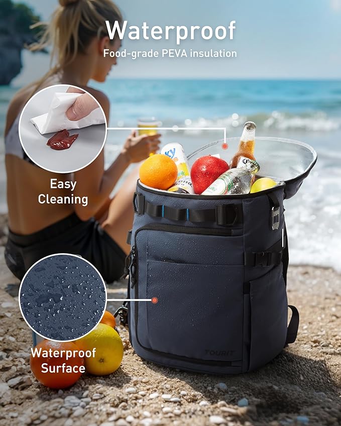 TOURIT Cooler Backpack Lightweight Insulated Backpack Cooler Leak-Proof for Men and Women, Sports Fan Coolers