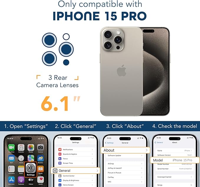 TIESZEN for iPhone 15 Pro Case, Compatible with MagSafe, Built-in Privacy Screen Protector and Camera Protection, Anti Spy Full Body Dustproof Shockproof Hard Phone Case 6.1", Clear