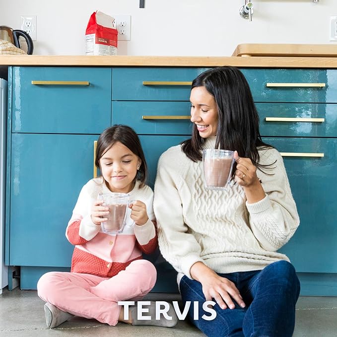 Tervis 16oz Clear Insulated Mug Collection - 4pk, Keeps Drinks Cold & Hot, Made in USA, BPA-free, Transparent, Reusable Coffee Cup