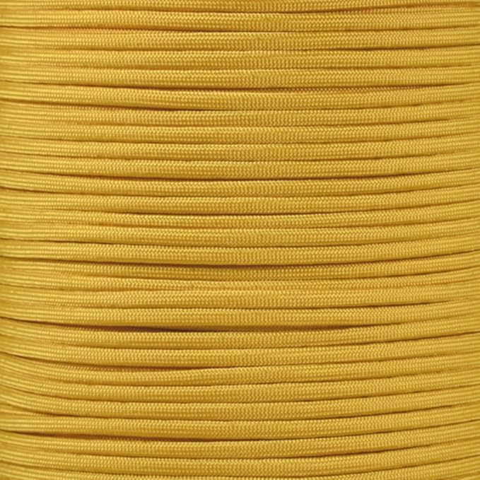 Paracord Planet Solid Color 550lb Paracord – 7 Strand Type III Nylon Cord for Indoor and Outdoor Tasks – Yellow (100 ft)