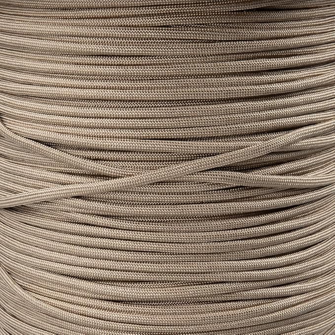 Paracord Planet Solid Color 550lb Paracord – 7 Strand Type III Nylon Cord for Indoor and Outdoor Tasks – Light Brown (10 ft)