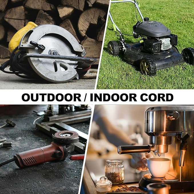EP 25FT Green Outdoor Extension Cord, 16/3 SJTW Heavy Duty Waterproof, 3 Prong Grounded Plug, 13A 1625W 16AWG, Cold-Resistant Flexible Power Cable for Garden, Home, Christmas Lights