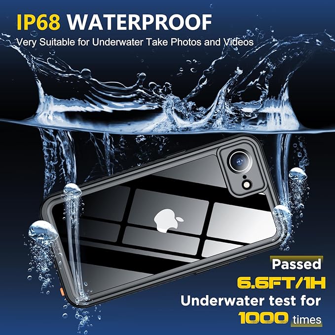 SPIDERCASE for iPhone 16e Case/iPhone 17e Case Waterproof,Built-in Screen & Camera Lens Protector[IP68 Underwater] Full Body Protection Phone Case for iPhone 16e/iPhone 17e 6.1'', Purple/Clear | Waterproof, Built-in Screen, IP68 Underwater