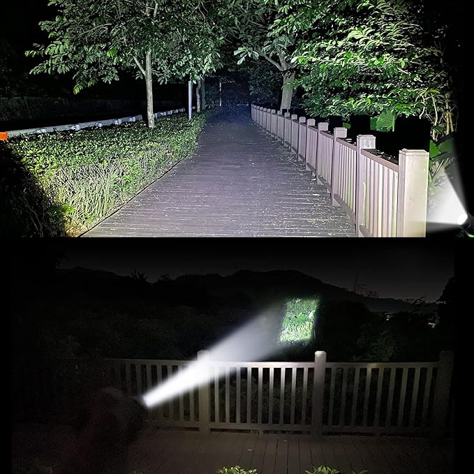 DARKBEAM LED Flashlights Rechargeable USB 2000 High Lumens, Small and Bright Pocket Flashlight, Zoomable Water Resistant Handheld Flash Light for Camping, Outdoor, Emergency with Battery, 2 Pack