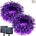 JMEXSUSS 2 Pack Solar String Lights Outdoor Waterproof, Total 66 FT 200 LED Solar Christmas Lights Outdoor, Twinkle Light for Christmas Tree Outside Garden Yard Xmas Decor, Purple