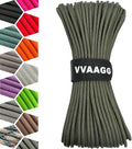 VVAAGG 1000 Paracord Rope 200FT, 4mm Utility Parachute Cord 12 Strand Nylon Rope for Camping, Tent, Clothsline, Outdoor Hiking, Fishing (Army Green, 200FT)
