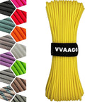 VVAAGG 1000 Paracord Rope, 50ft 12 Strand Parachute Cord for Crafting, DIY Projects, Survival Bracelets, Camping, Tent, Clothsline, Outdoor Hiking, Fishing (Yellow, 50FT)