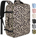 Capolo Travel Backpack for Women Men Waterproof Laptop Backpack Airlines Approved Carry On Backpack Bag Computer Bookbag for Business, Work, Traveling Fits 17 Inch Laptop(Leopard)
