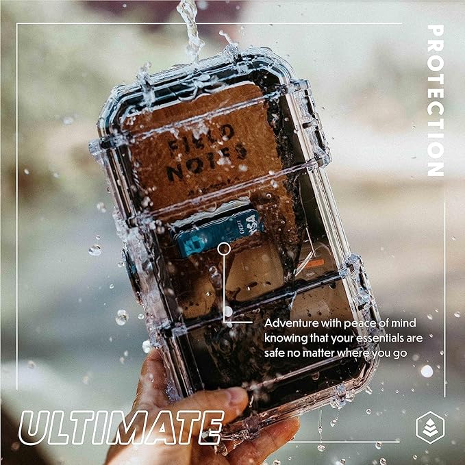 Evergreen 56 Dry Box - EDC Tough Protective Case USA Made for Organization of Cameras, Phones, Camping, Fishing, Hiking, Water Sports (Orange, TOPO)