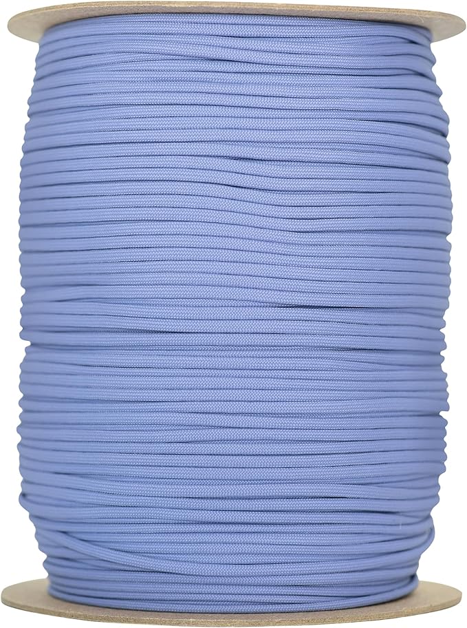The Paracord Store | Type III 550 Paracord - 1000 FT Spool, Lavendar Purple | Heavy Duty 7 Strand Tactical Paracord - USA Made Nylon Outdoor Parachute Cord for Camping, Fishing & More - Survival Cord