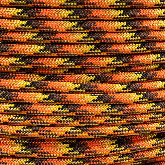Paracord Planet 550 Camping Collection – Type III Paracord for Outdoor Enthusiasts - Campfire 100 Feet