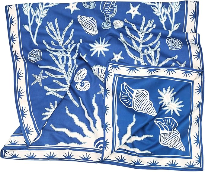 Dock & Bay Beach Towel - Quick Dry, Sand Free - Compact, Lightweight - 100% Recycled - Includes Bag - Ocean Treasure - Large (160x90cm, 63x35)