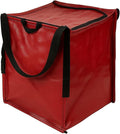 DURASACK Heavy Duty Storage Tote Bag with Zipper Top 22-Gallon Rugged Woven Polypropylene Moving Bag, Reusable Self-Standing Design, Holds up to 500 Pounds, Single, Red