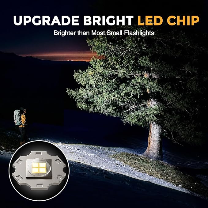 BUCASA 6 Pack Rechargeable Flashlights High Lumens, Brighter Small Flashlight Powerful Tactical Flashlights Rechargeable, Waterproof LED Flashlight with 3 Zoomable Modes for Camping Emergency