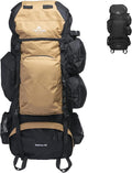 Teton 85L Explorer Internal Frame Backpack for Hiking, Camping, Backpacking, Rain Cover Included, Buck Brown