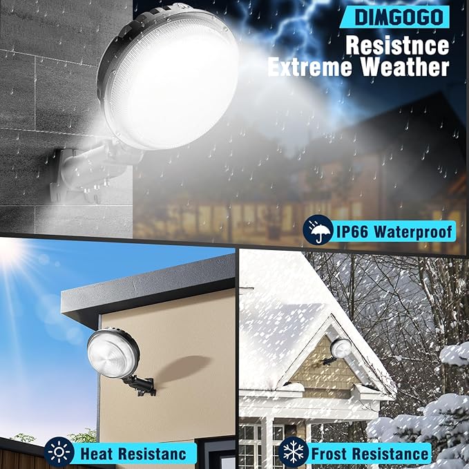 150W LED Barn Light, 20000LM Dusk to Dawn Outdoor Yard Light with Photocell, IP66 Waterproof, 1200W MH Equivalent, Aluminum Housing Security Flood Lighting for Outside Area Lights Use, 2 Pack