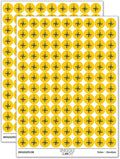 Compass Rose Nautical Star Navigation Map 200+ Round Stickers - Matte Finish - 0.50" Size - Yellow