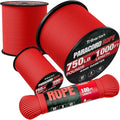Paracord Rope 750 lb - 200ft 5/32" Parachute Cord 4MM 12-Strand para Cord - Heavy Duty Spool String for Survival,Camping Gear, Survival Bracelet, Clothesline - Red