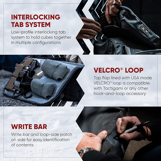 Vertx VTAC Stackable Storage Cube, Car Tactical Gear Carry Bag Organizer, Ammo, Mag, EDC Storage Travel Carrying Containers