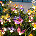 TONULAX Solar Garden Lights - 10 Pack Swaying Butterfly Light, Swaying in The Wind, Solar Outdoor Lights, Yard Patio Pathway Decoration, High Flexibility Iron Wire & Realistic Butterflies(10 Pack)