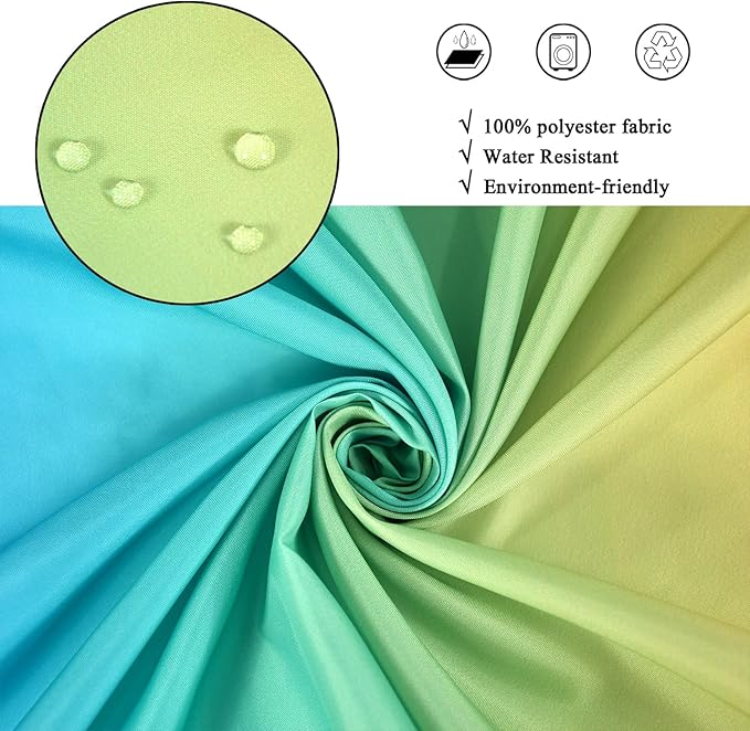Rainbow Shower Curtain, Children Colorful Rainbow Kid Girls Cute Bathroom Curtain Waterproof Fabric Machine Washable with Hooks, 72" Wx96 L