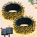 JMEXSUSS 2 Pack Solar String Lights Outdoor Waterproof, Total 66 FT 200 LED Solar Christmas Lights Outdoor, Twinkle Light for Christmas Tree Outside Garden Yard Xmas Decor, Warm White