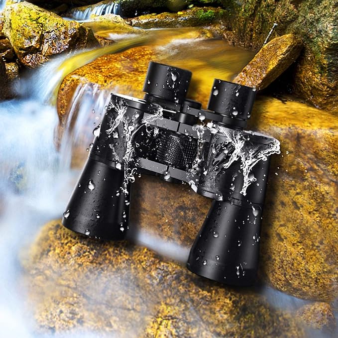 Pankoo 20x55 Binoculars for Adults High Powered – Large View Waterproof Optics with Clear Low Light Vision, Easy Focus for Hunting, Bird Watching, Concerts, Sports