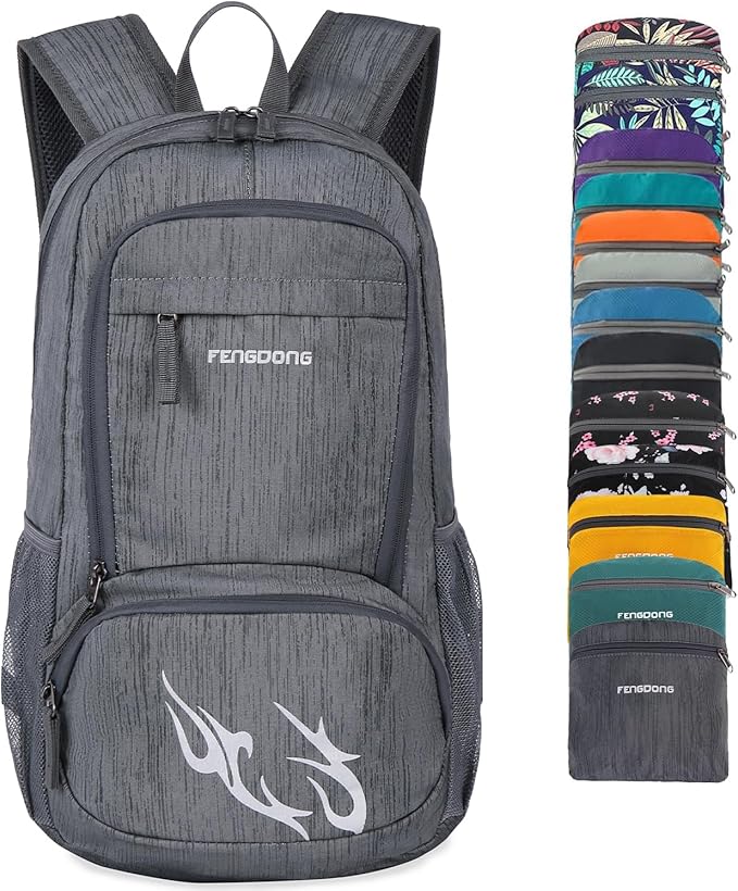 FENGDONG 35L Lightweight Foldable Waterproof Packable Travel Small Hiking Backpack Daypack for men women