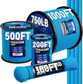 Paracord Rope 750 - Parachute para Cord 4mm 11 Strand Spool Rope Utility Nylon String for Outdoor Camping Survival Utility Tent Crafting DIY Projects - Blue 1000ft