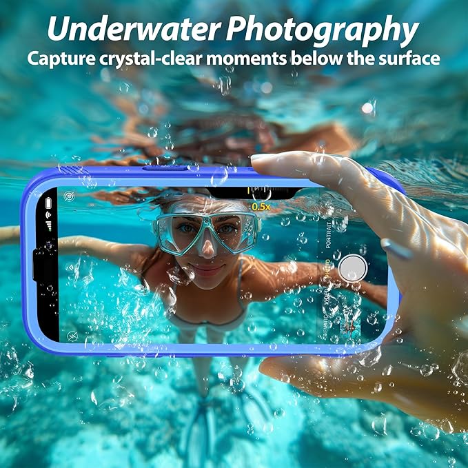 SPORTLINK for iPhone 17 Pro Case - IP68 Waterproof Military Protective Full Body Heavy Duty Shockproof 360 Sealed Dustproof with Camera Screen Protector Phone Cover for iPhone 17 Pro 6.3" Blue