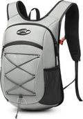 Ultra-Light Soft Daypack 15L/20L, Cushioned Breathable Back Panel Backpack, Lightweight Packable Travel Backpack (Gray, 15L)
