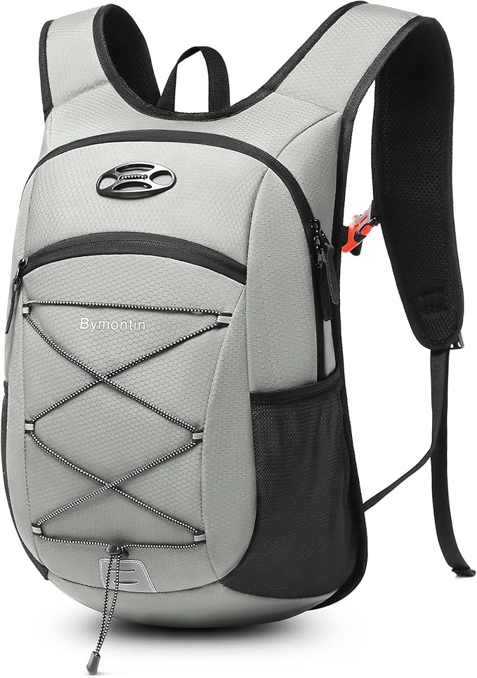 Ultra-Light Soft Daypack 15L/20L, Cushioned Breathable Back Panel Backpack, Lightweight Packable Travel Backpack (Gray, 20L)